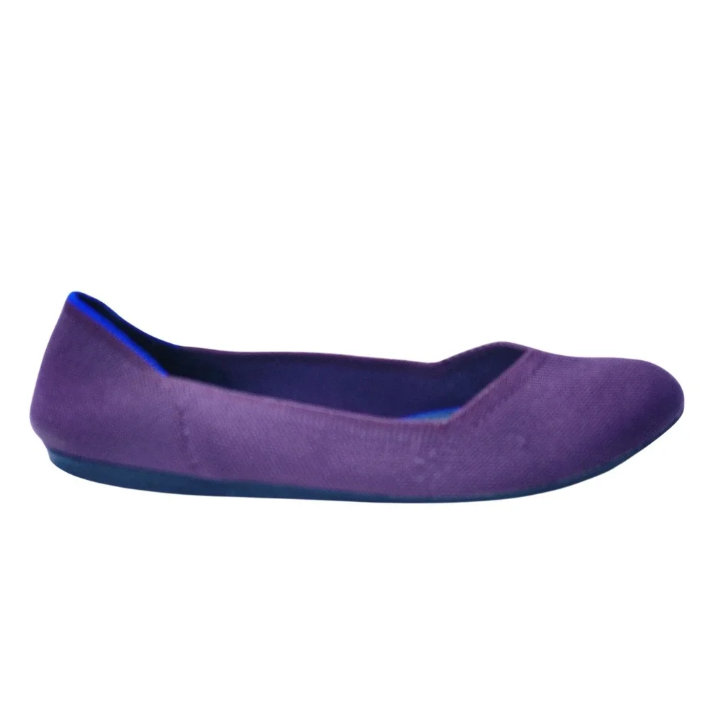 Rothy's Eggplant Purple Knit Round Toe Flats Womens 10.5
